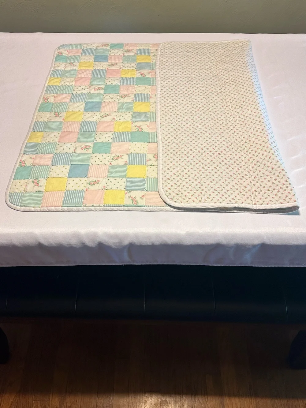 Pastel Patchwork Baby Quilt - Multi Pastel Color crib blanket